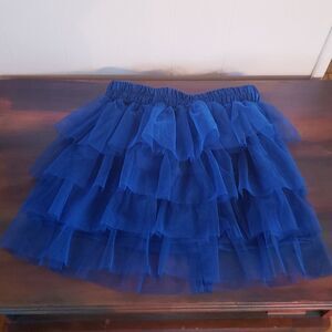 Cute Blue Flouncy Layered Tutu Skirt Sz S